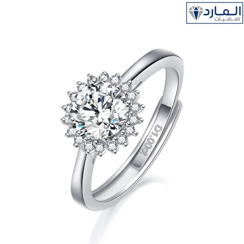 خاتم فضة استرليني (مويسانتي)