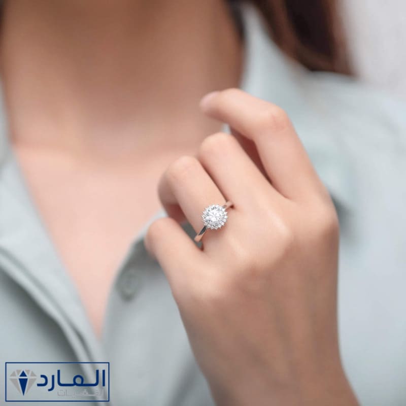 خاتم فضة استرليني (مويسانتي) - الصورة 2