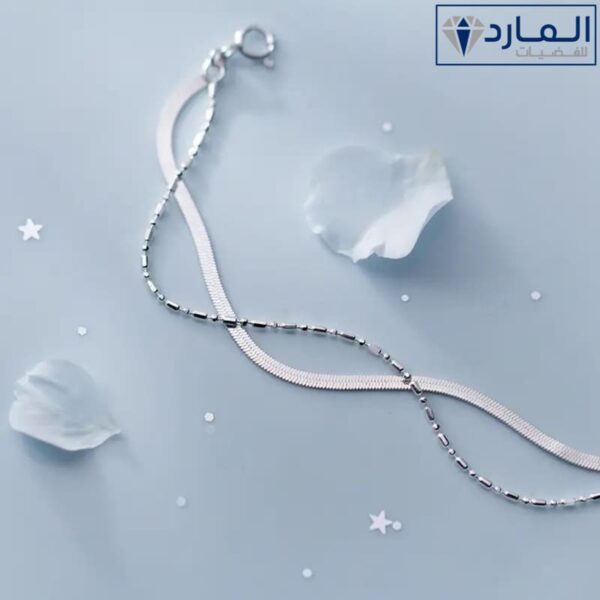 ⁦سوار يد فضة استرليني⁩ - الصورة ⁦3⁩