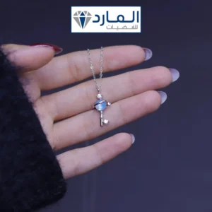 قلادة مفتاح وكوكب فضة 925